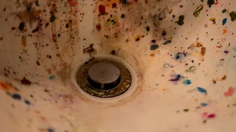 Close Up of Dirty Sink
