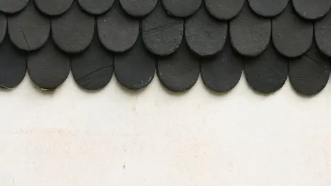 Close-up of Black Textured Roof Shingles