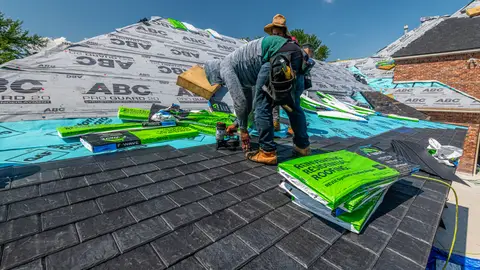 Roof Installation on Brick House in Fort Worth