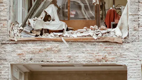 Close Up of Destroyed Flats